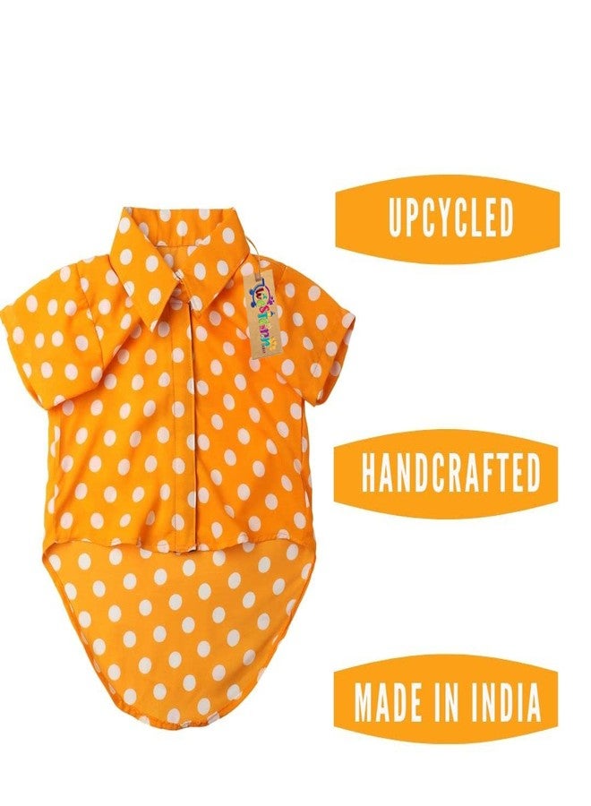 Western Era Cotton Printed Breathable Basic Vest Dog Shirt, Super Soft Shirt, Cute Lightweight Thin Shirt for Your Furries, Ultra Comfort Dog Apparel (Polka Orange) (XLarge - 24inch) - Image 3